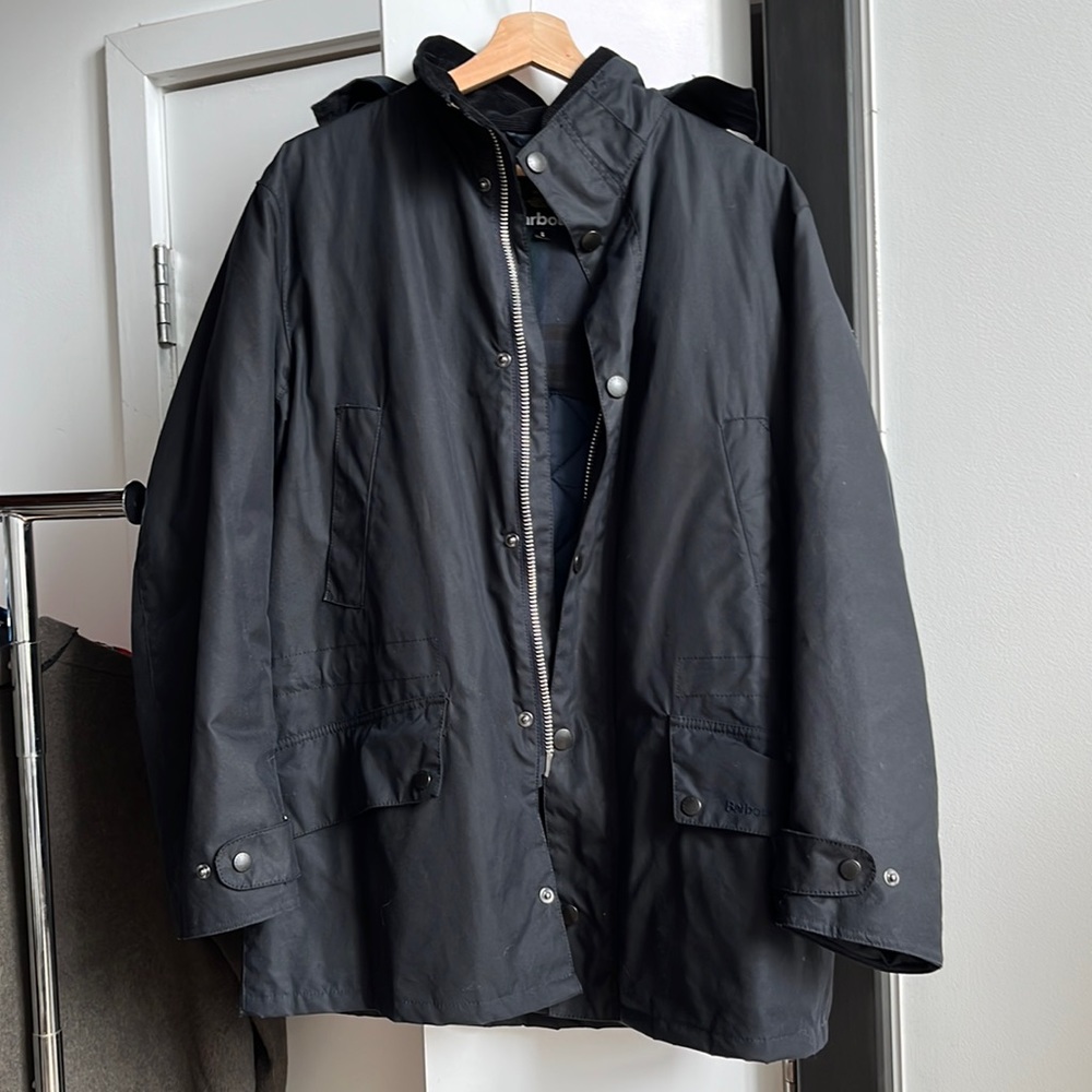 Barbour navy jacket size small